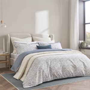 Ditsy Gingham Slate Blue