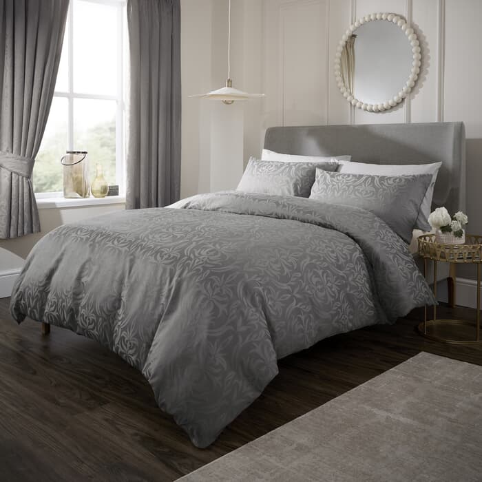 Vantona Damask Jacquard Silver large