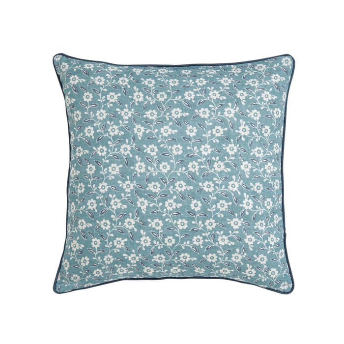 Helena Springfield Folk Ditsy Cushion Blue/Teal large