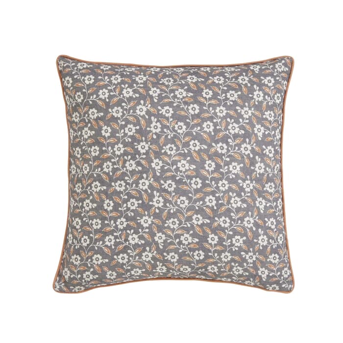 Helena Springfield Folk Ditsy Cushion Graphite/Copper large