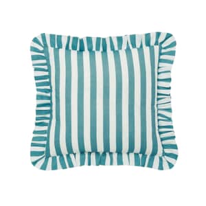 Candy Stripe Cushion Aqua