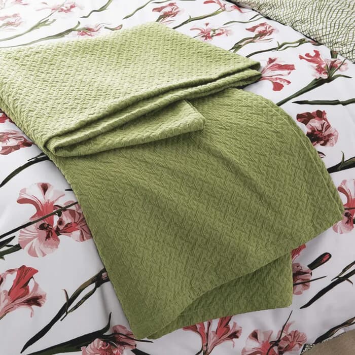 Ted Baker T Quilted Throw Green large