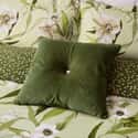T Quilted Cushion Green