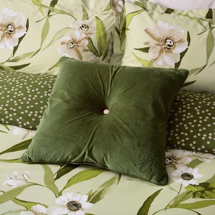 Ted Baker TB Quilted Cushion Green large