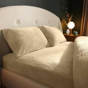 Cosy Teddy Fleece Sheet Natural