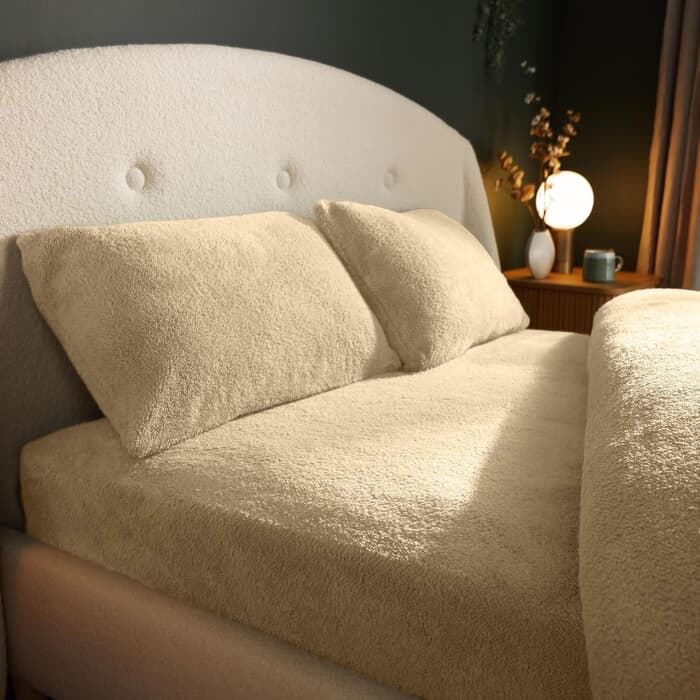 Silentnight Cosy Teddy Fleece Sheet Natural large