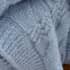 Bianca Cable Knit Throw Blue small 9305A