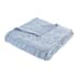 Bianca Cable Knit Throw Blue small 9305THR1