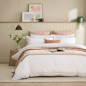 Wave Embroidery Rose Pink