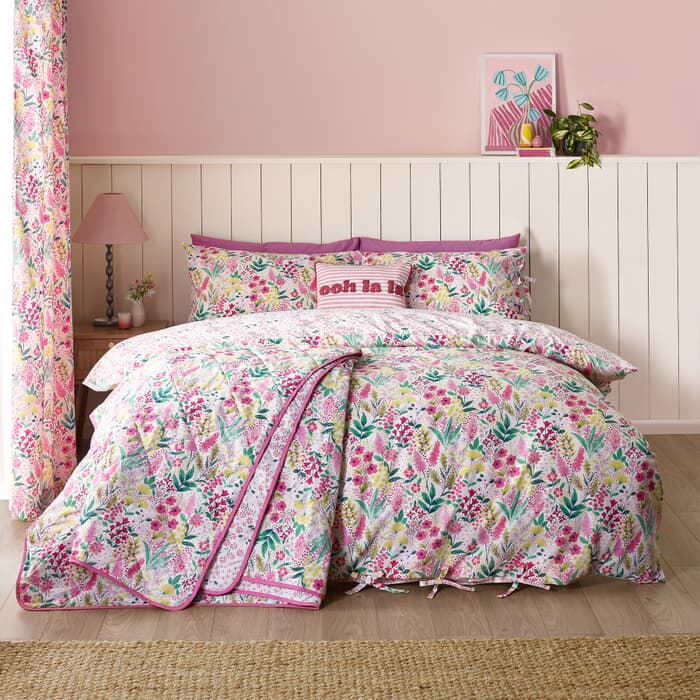 Catherine Lansfield Tilly Floral Pink large