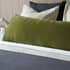 Belledorm Velvet Bolster Cushion Olive small 9356A