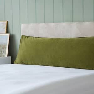 Velvet Bolster Cushion Olive