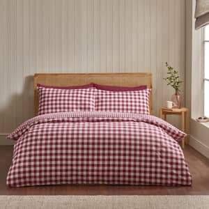 Brushed Gingham Burgandy