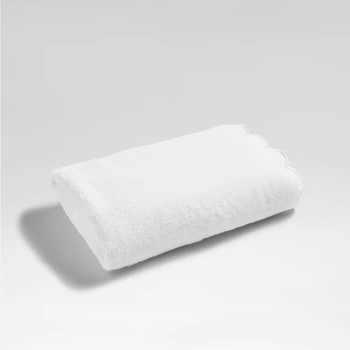 Christy Scallop Edge Towel White large