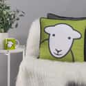 Hello Velvet Filled Cushion Green/Blue