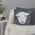 Herdy Hello Velvet Filled Cushion Grey/Pink small 9407A