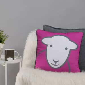 Hello Velvet Filled Cushion Grey/Pink