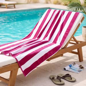 Cabana Bay Beach Towel Fuschia Pink