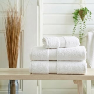 Studio 1846 Plush Towels White