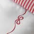 Catherine Lansfield Bow Embroidery White and Red small 9421C