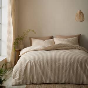 Cotton Rich Woven Stripe Natural