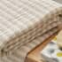 Bianca Cotton Muslin Stripe Throw Natural small 9431A