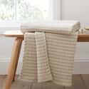 Cotton Muslin Stripe Throw Natural