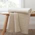 Bianca Cotton Muslin Stripe Throw Natural small