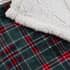 Catherine Lansfield Tartan Sherpa Check Green Throw small 9434B