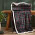 Catherine Lansfield Tartan Sherpa Check Green Throw small