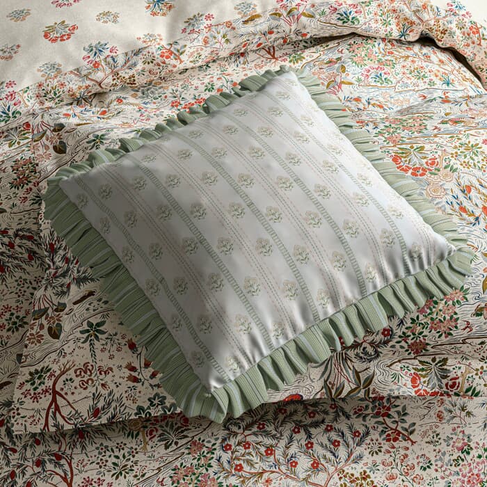 Sanderson National Trust Red Clover Cushion large