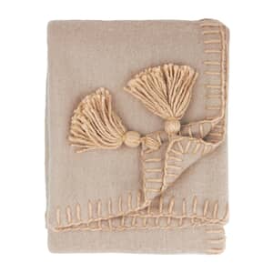 Lowen Wool Blend Throw Natural