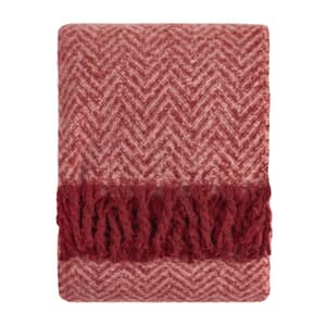 Tweedie Throw Pink/Burgundy