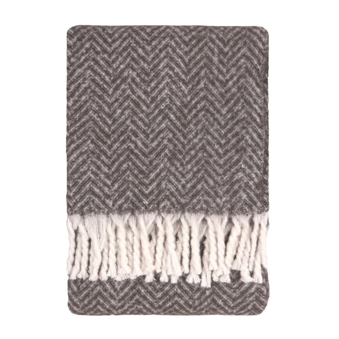 Furn Tweedie Throw Charcoal large