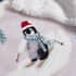 Catherine Lansfield Christmas Sherpa Penguins small 9588B