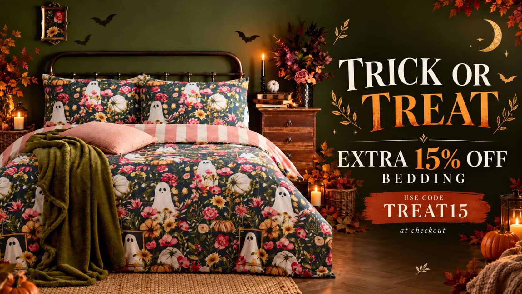 Treat yourself to an extra 15 off bedding