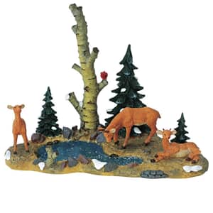 Lemax Christmas Village Deer At The Pond - 03342