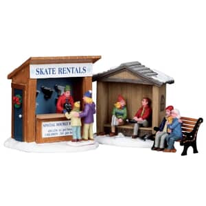 Lemax Christmas Village Skate Rentals - Set Of 3 - 03849