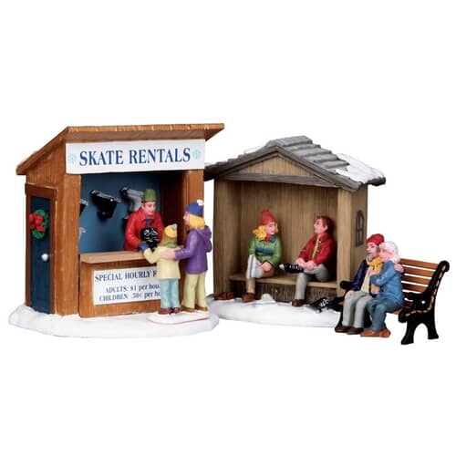 Lemax Christmas Village Skate Rentals - Set Of 3 - 03849