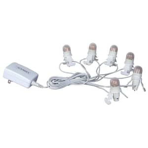 Lemax Christmas Village Six LED Light Cord with Adaptor - 04166