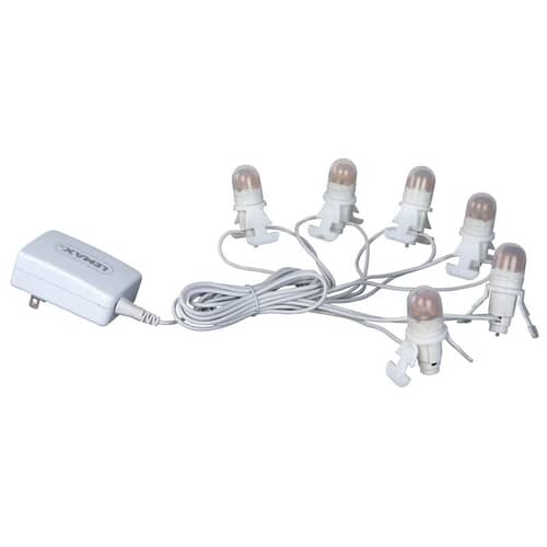 Lemax Christmas Village Six LED Light Cord with Adaptor - 04166