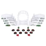 Lemax Lemax Christmas Village Plastic Arbor And Picket Fences W/Decorations Set Of 20 - 04233