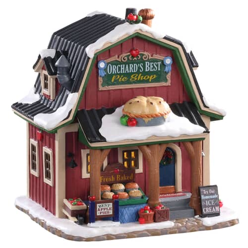 Lemax Christmas Village Orchards Best Pie Shop Battery Operated Led -05686
