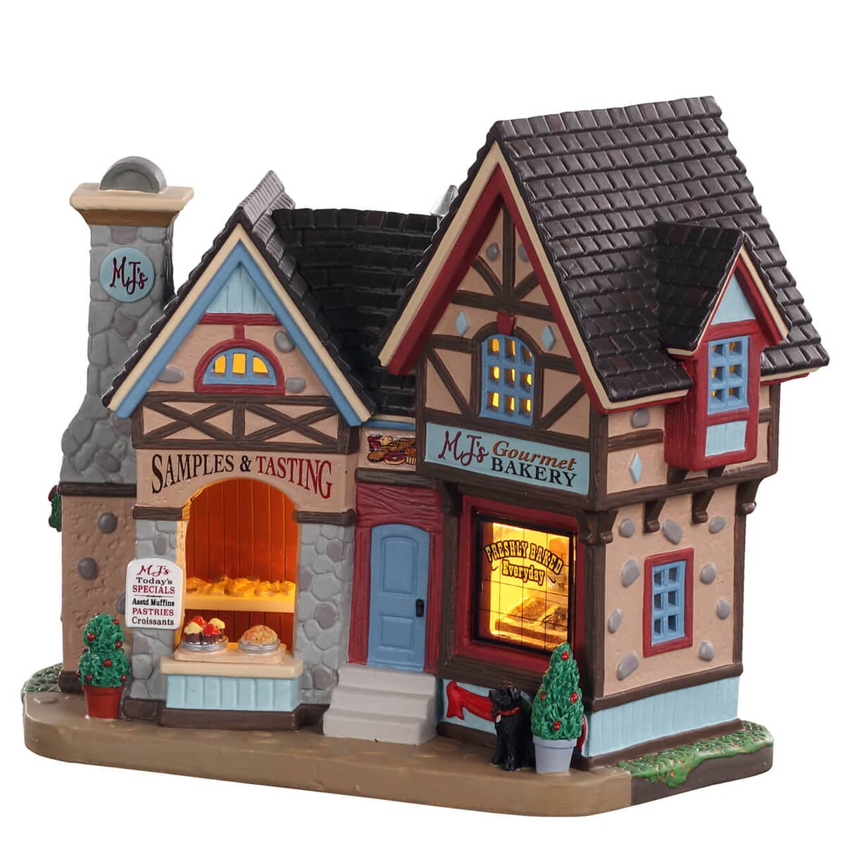 Lemax Christmas Village Mjs Gourmet Bakery Battery Operated Led 05694