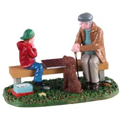 Lemax Christmas Village Playing With Gramps - 12022