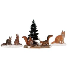 Lemax Christmas Village Woodland Animals Set Of 4 - 12516