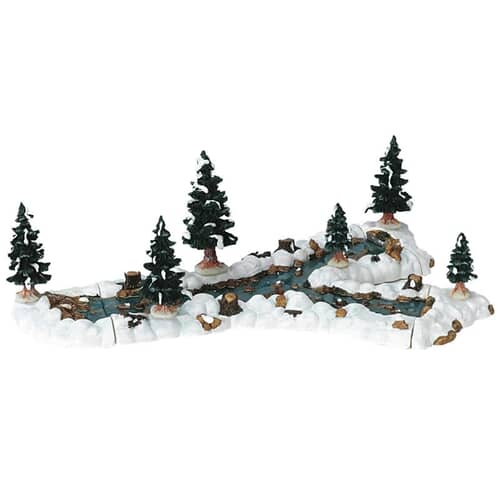 Lemax Christmas Village Mill Stream Fork - Set of 10 - 13367