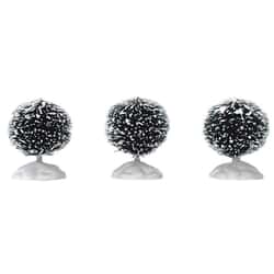 Lemax Christmas Village Round Bristle Tree Set Of 3 Mini - 14006