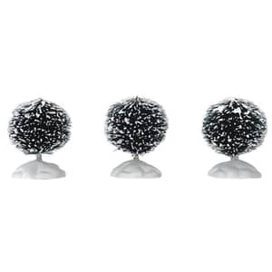Lemax Christmas Village Round Bristle Tree Set Of 3 Mini - 14006