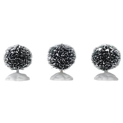 Lemax Christmas Village Round Bristle Tree Set Of 3 Mini - 14006